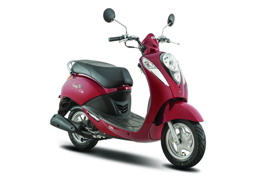 Elite Sym 50cc đỏ mận nổi bật, cuốn hút