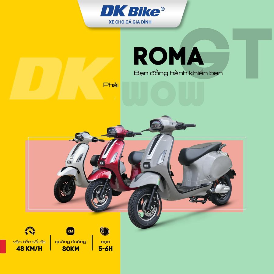 Xe máy điện DK Bike Roma GT New 2025