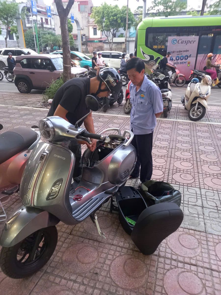xe điện tesla chic màu bạc