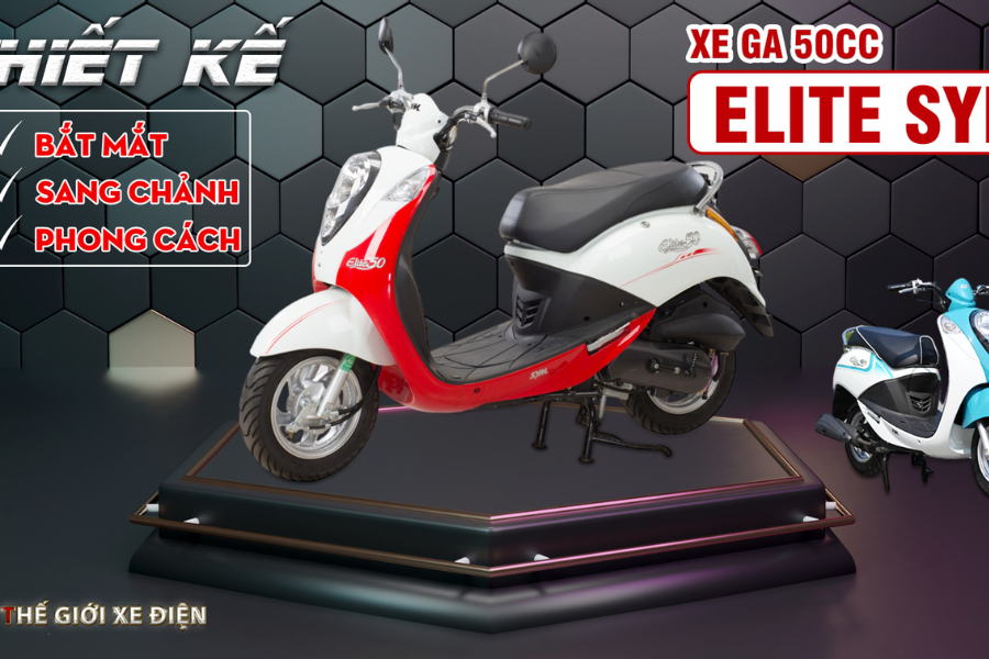 Thiết kế mới lạ của xe ga 50cc SYM Elite