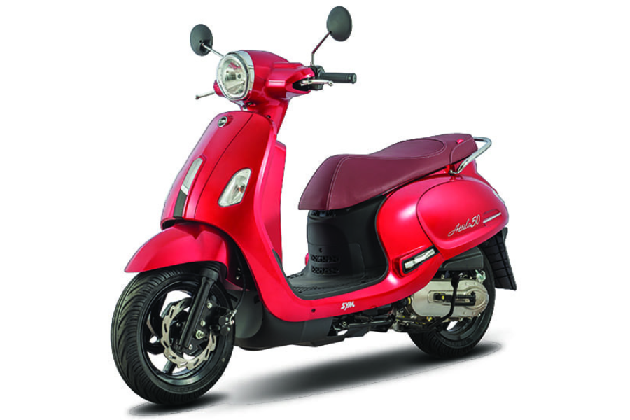Xe tay ga 50cc SYM Attila sơn bóng màu đỏ