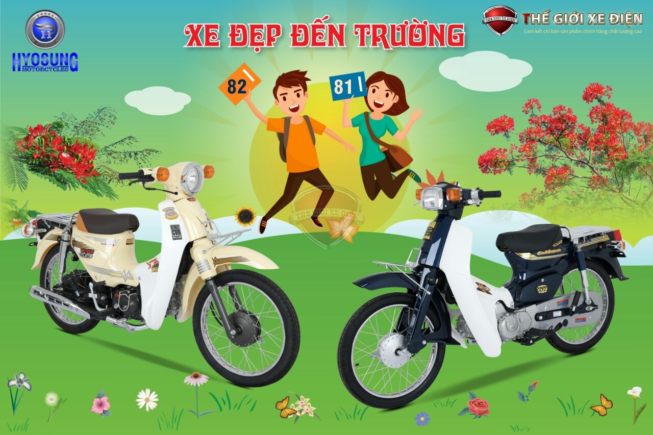 xe máy Cub 50cc cho học sinh