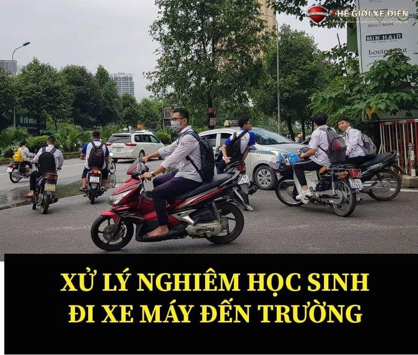 xử lý nghiêm các trường hợp học sinh đi xe máy trên 50cc