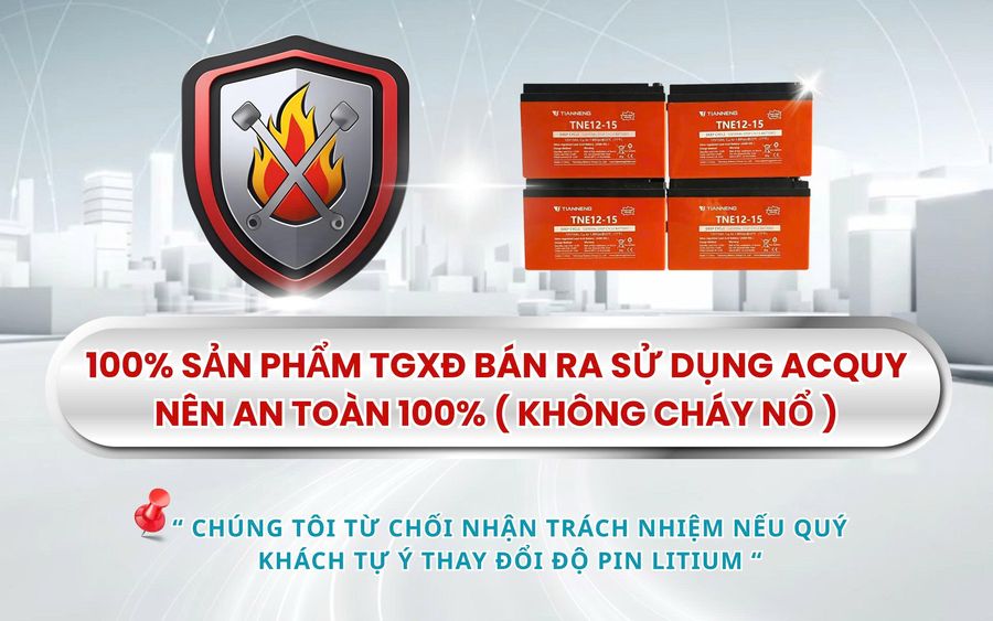 banner ắc quy xe điện