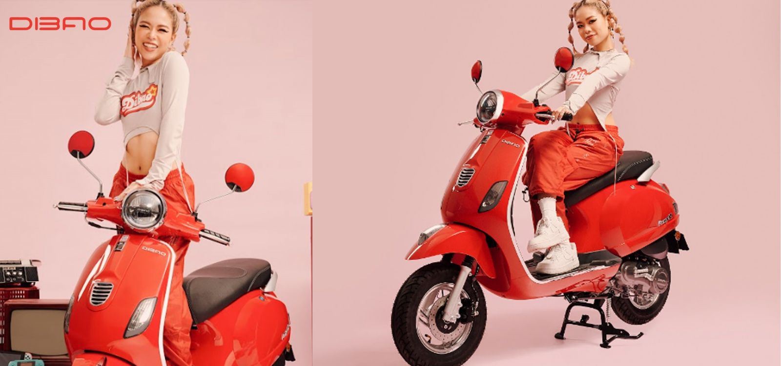 Vespa Dibao Pansy XS 50cc được nhập khẩu toàn bộ linh kiện từ nước ngoài