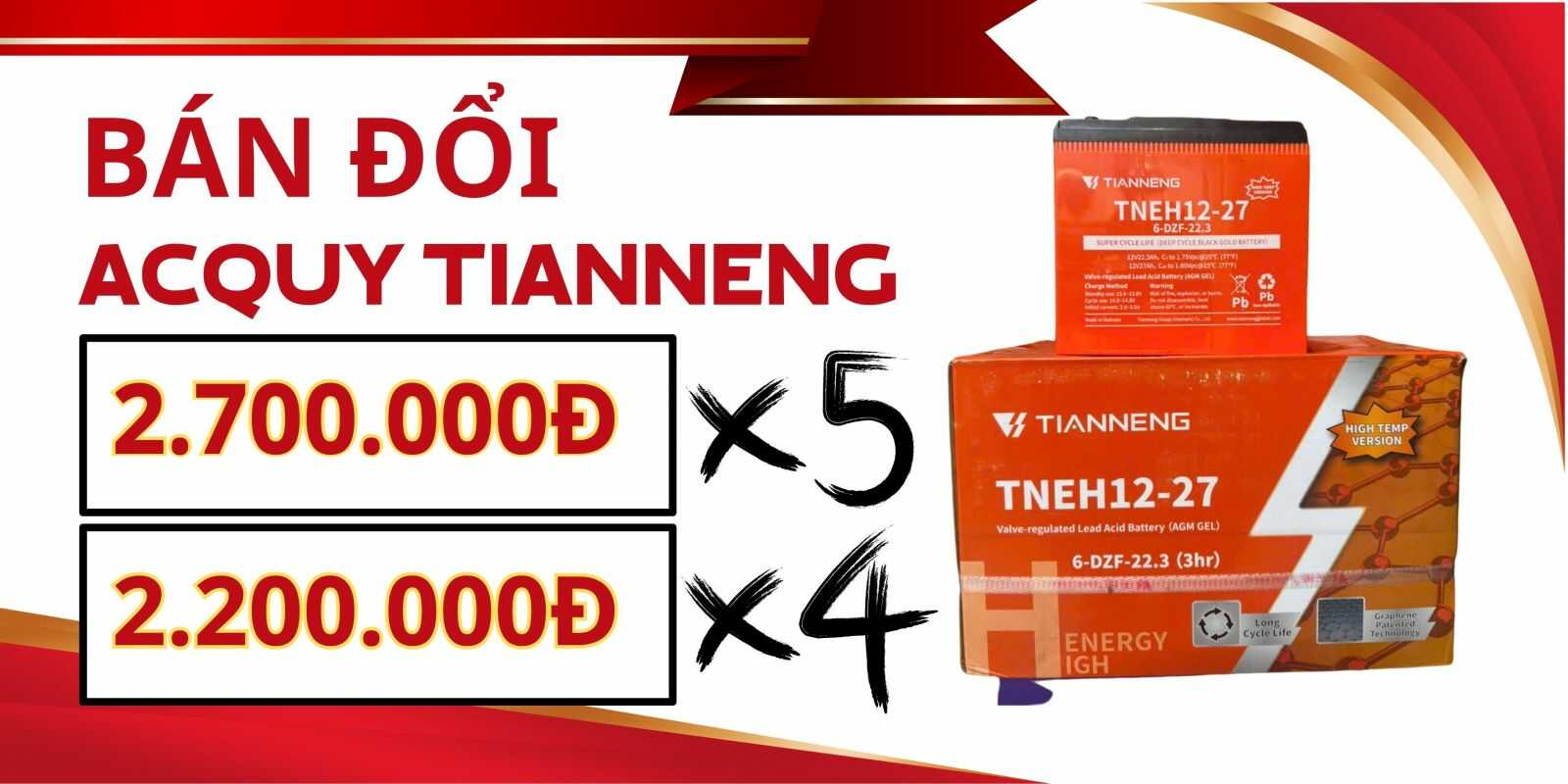 ắc quy xe điện 22.3Ah Tianneng
