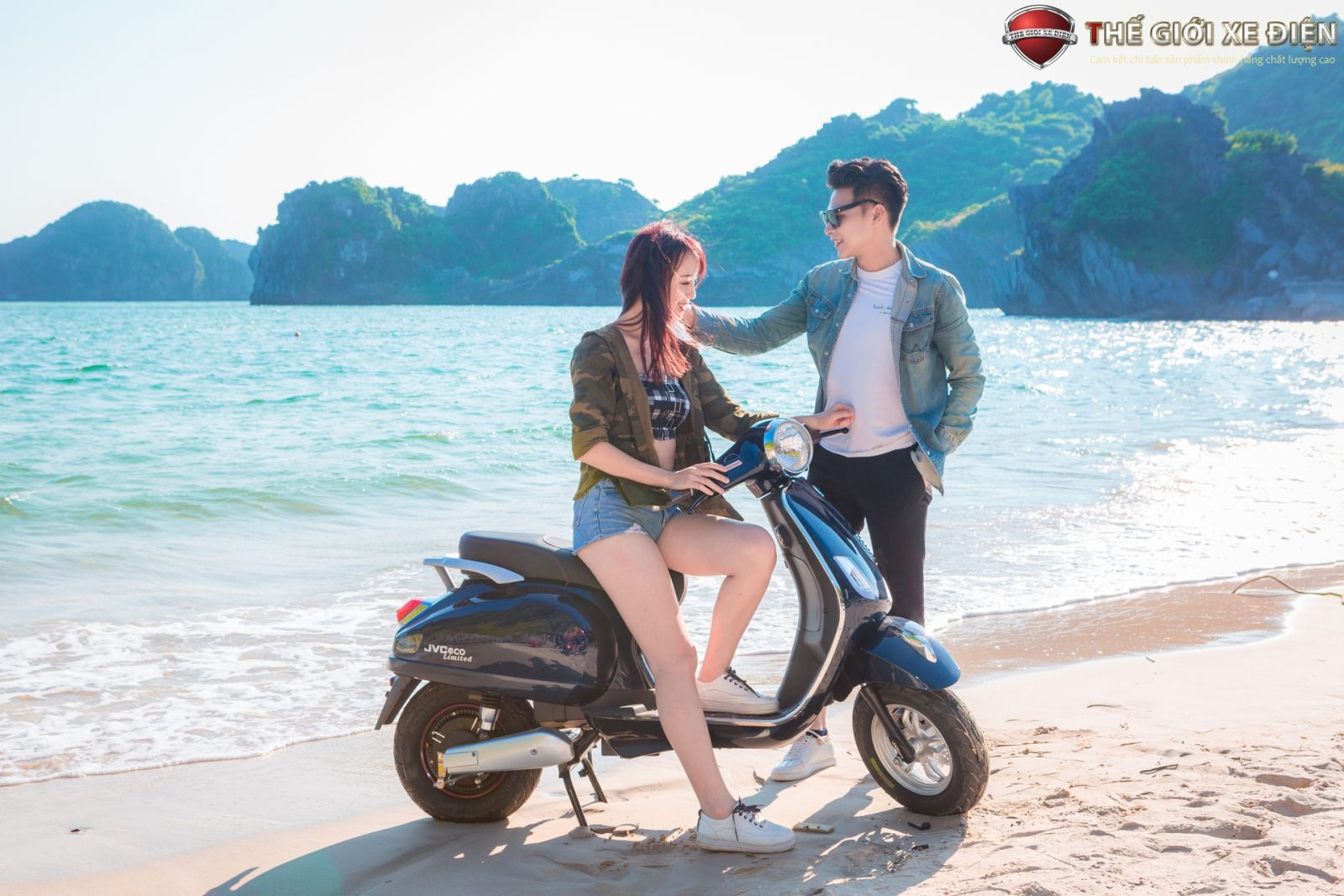 xe điện jvc vespa đèn tròn