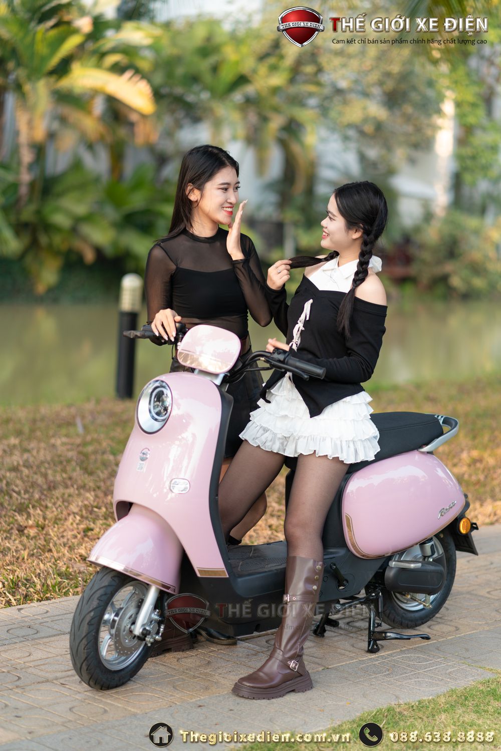 xe đạp điện dibao rosa 