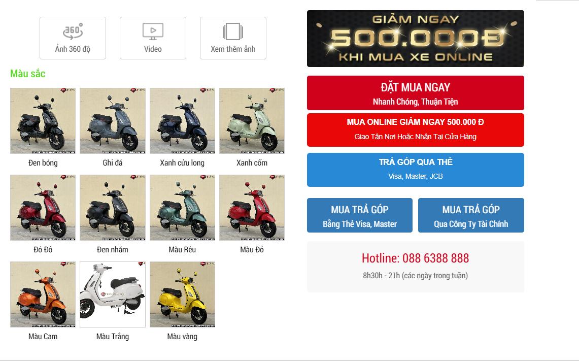 màu xe điện dibao tesla chic vuông