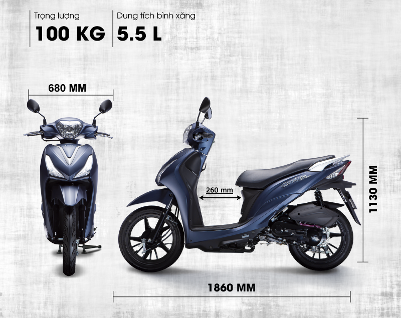 xe tay ga 50cc KYMCO Candy Hermaso