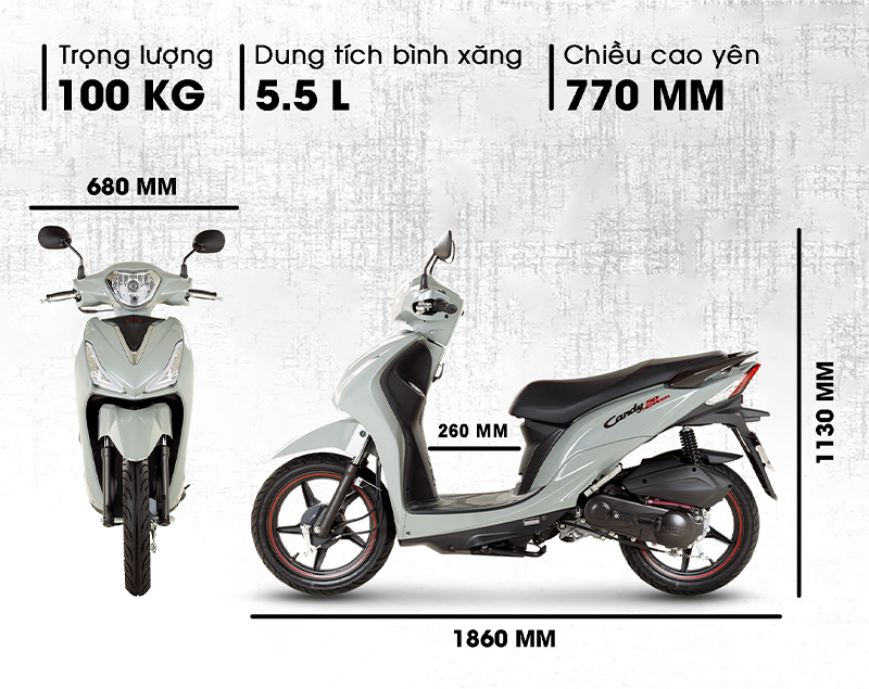 xe tay ga 50cc KYMCO Candy Hermaso