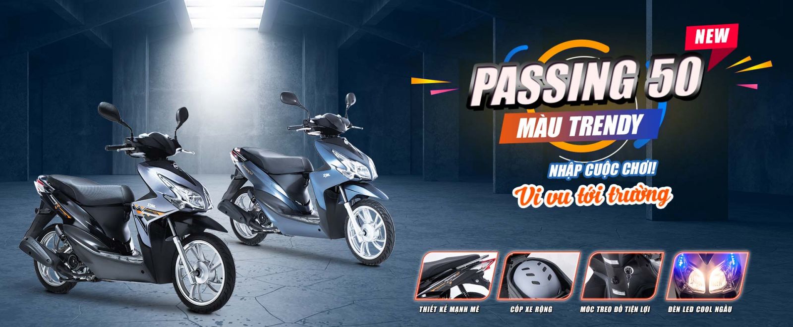 xe tay ga 50cc SYM Passing