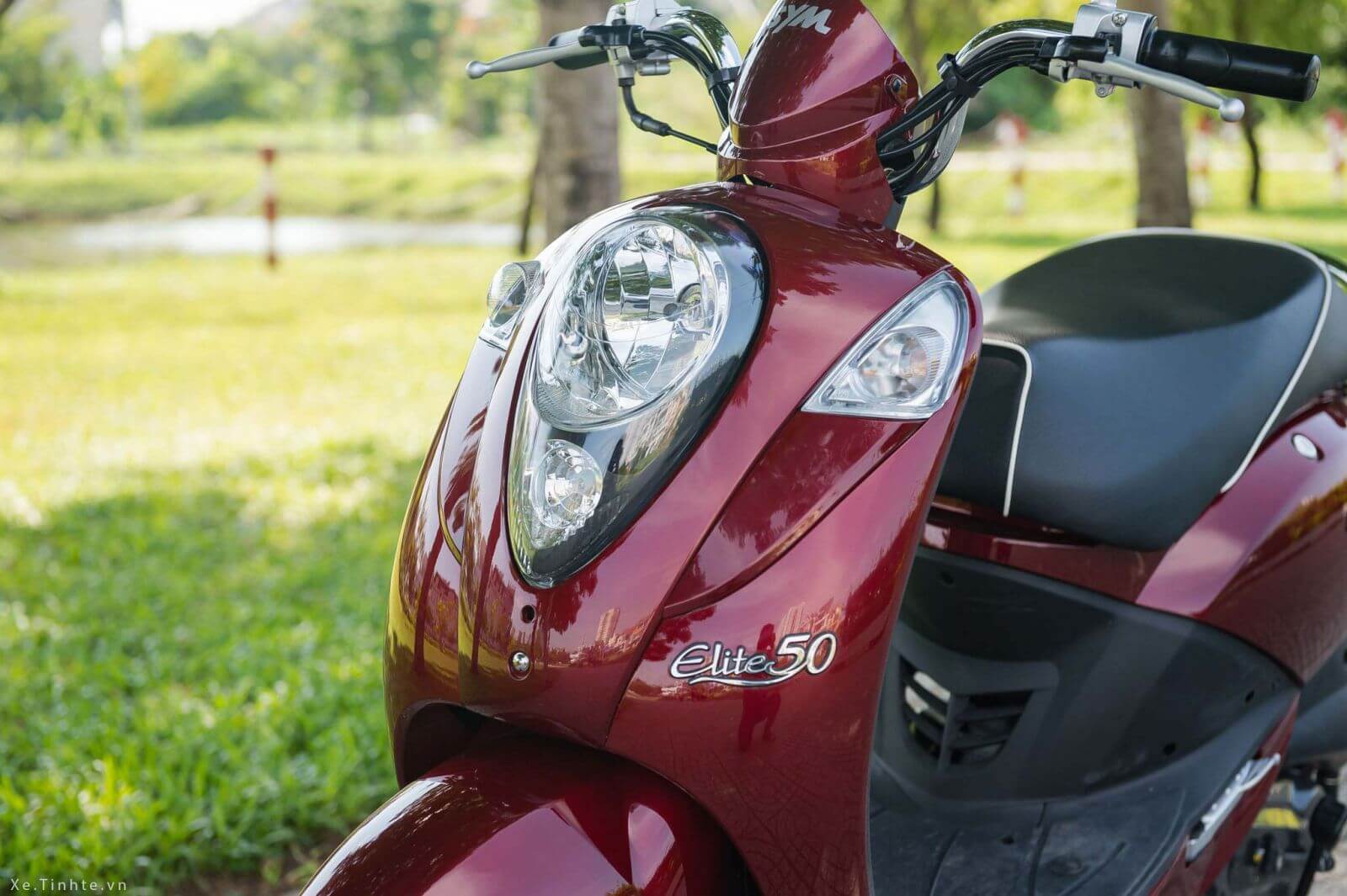 Xe ga 50cc SYM Elite đổ mận, đen mờ