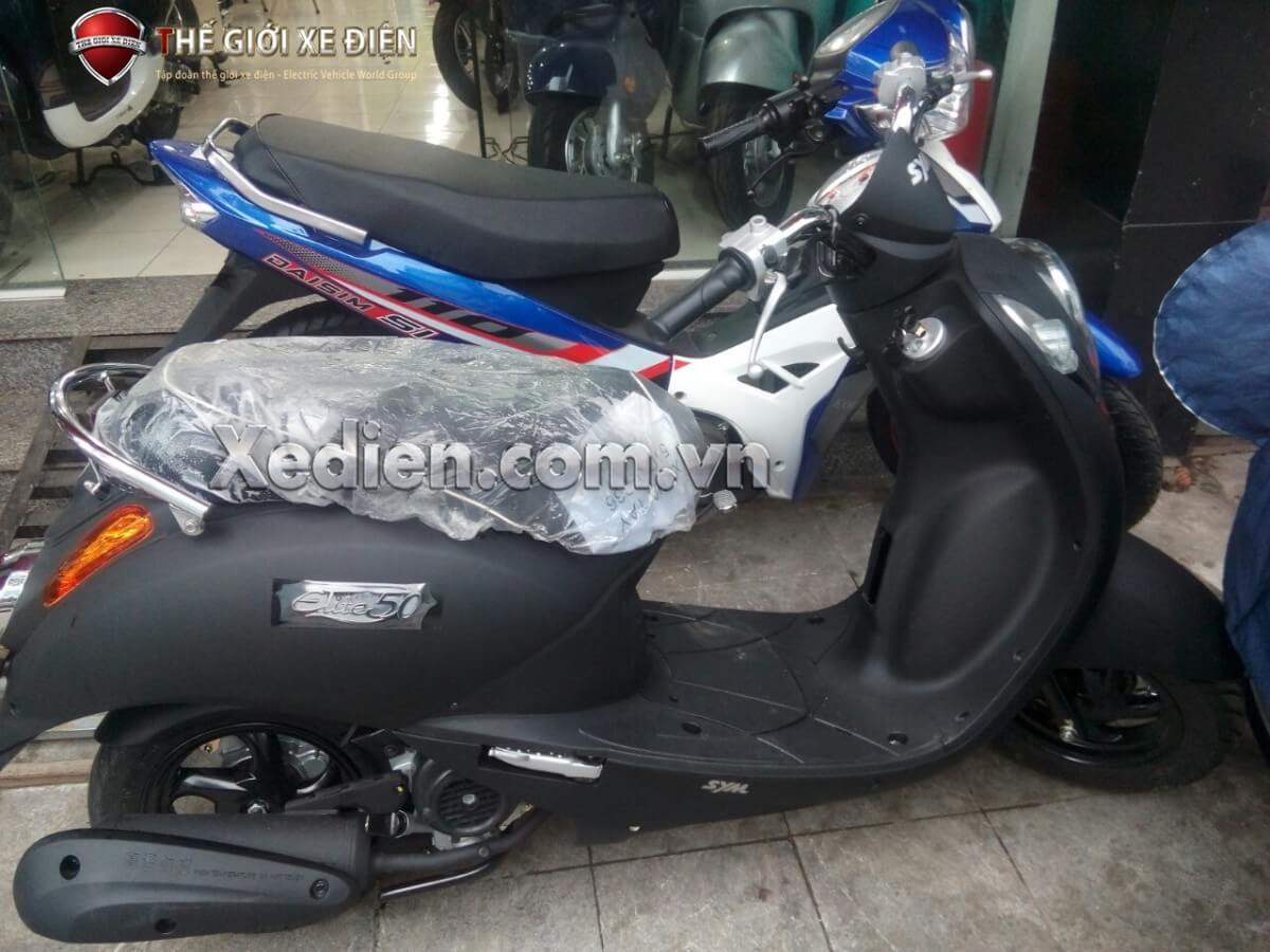 Xe ga 50cc SYM Elite đổ mận, đen mờ