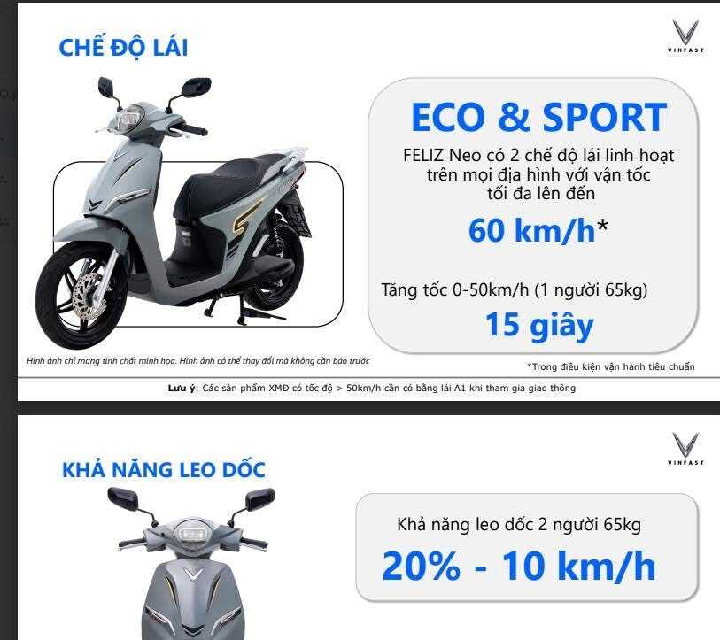 Xe Máy Điện Vinfast Feliz Neo Kèm Pin LFP