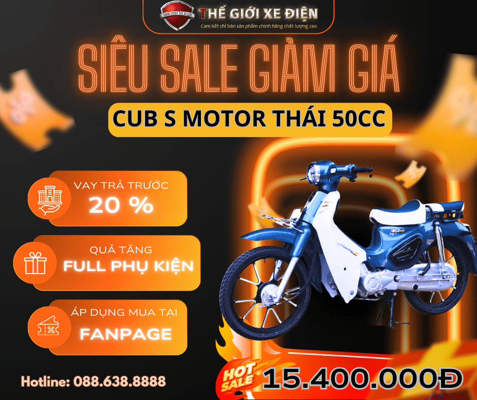 xe xăng 50cc motor thái