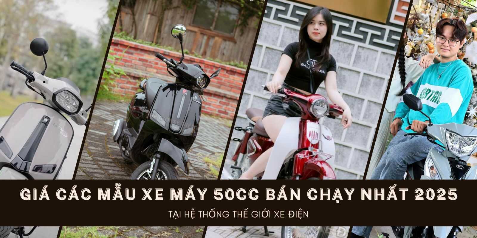 top các mẫu xe máy 50cc bán chạy nhất 2025