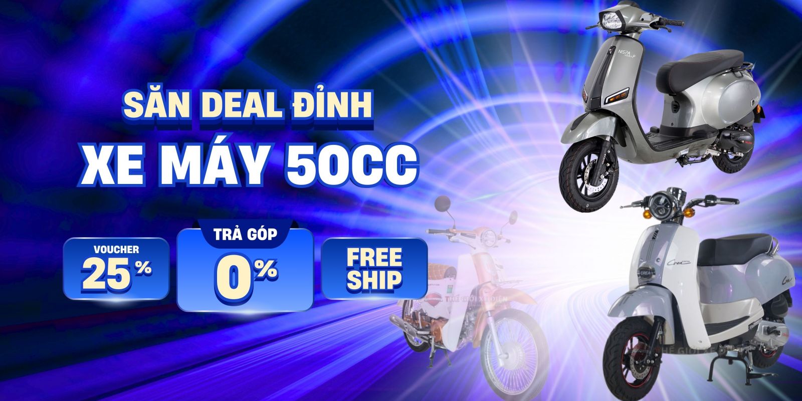 khuyến mãi xe máy 50cc 2025