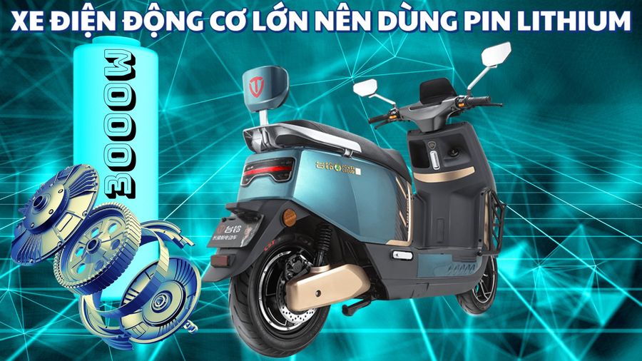 Xe máy điện động cơ lớn nên dùng Pin