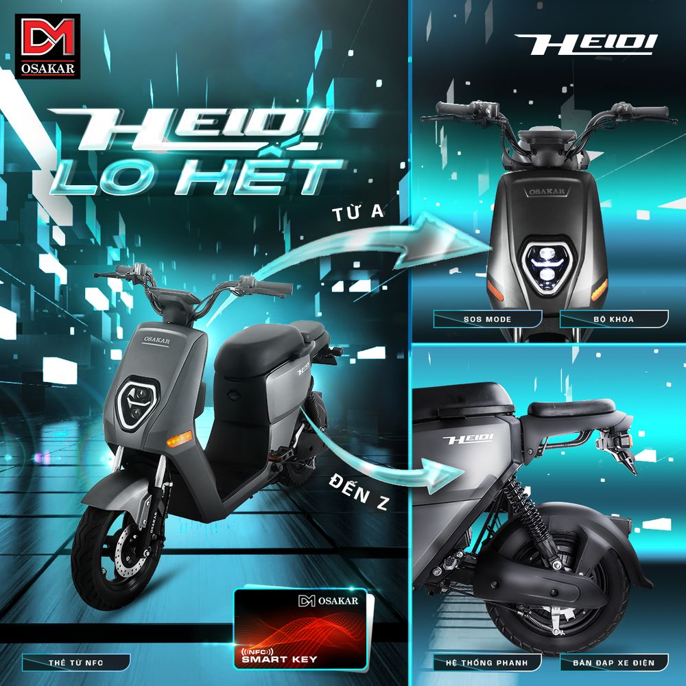 xe đạp điện đáng mua năm 2025- Osakar Heidi