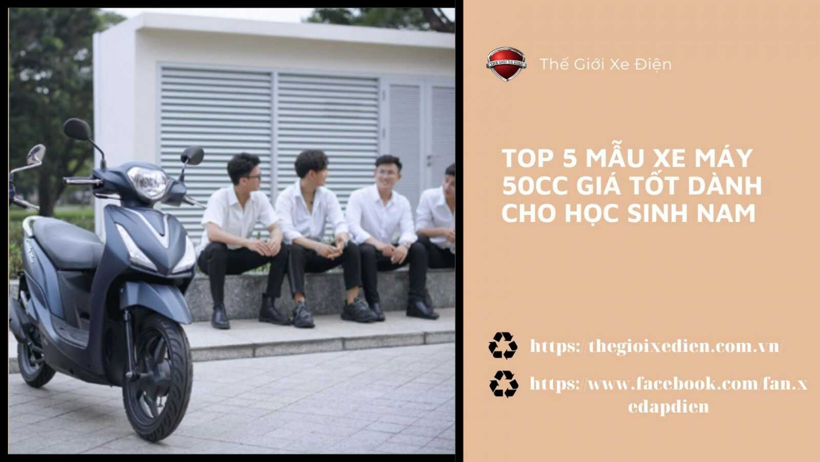 Top 5 mẫu xe máy 50cc giá tốt dành cho học sinh nam