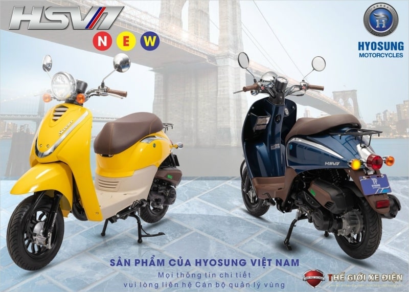 Xe Ga 50cc HSV1 Hyosung mang lại trải nghiệm vận hành thoải mái, êm ái, dễ chịu