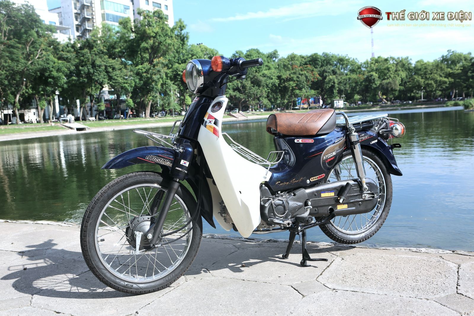 Xe cub 50cc Hyosung với thiết kế đẹp mắt 