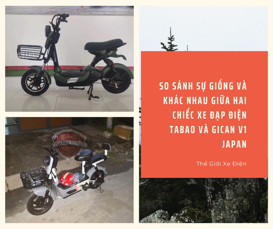 xe đạp điện Tabao và Gican V1 Japan