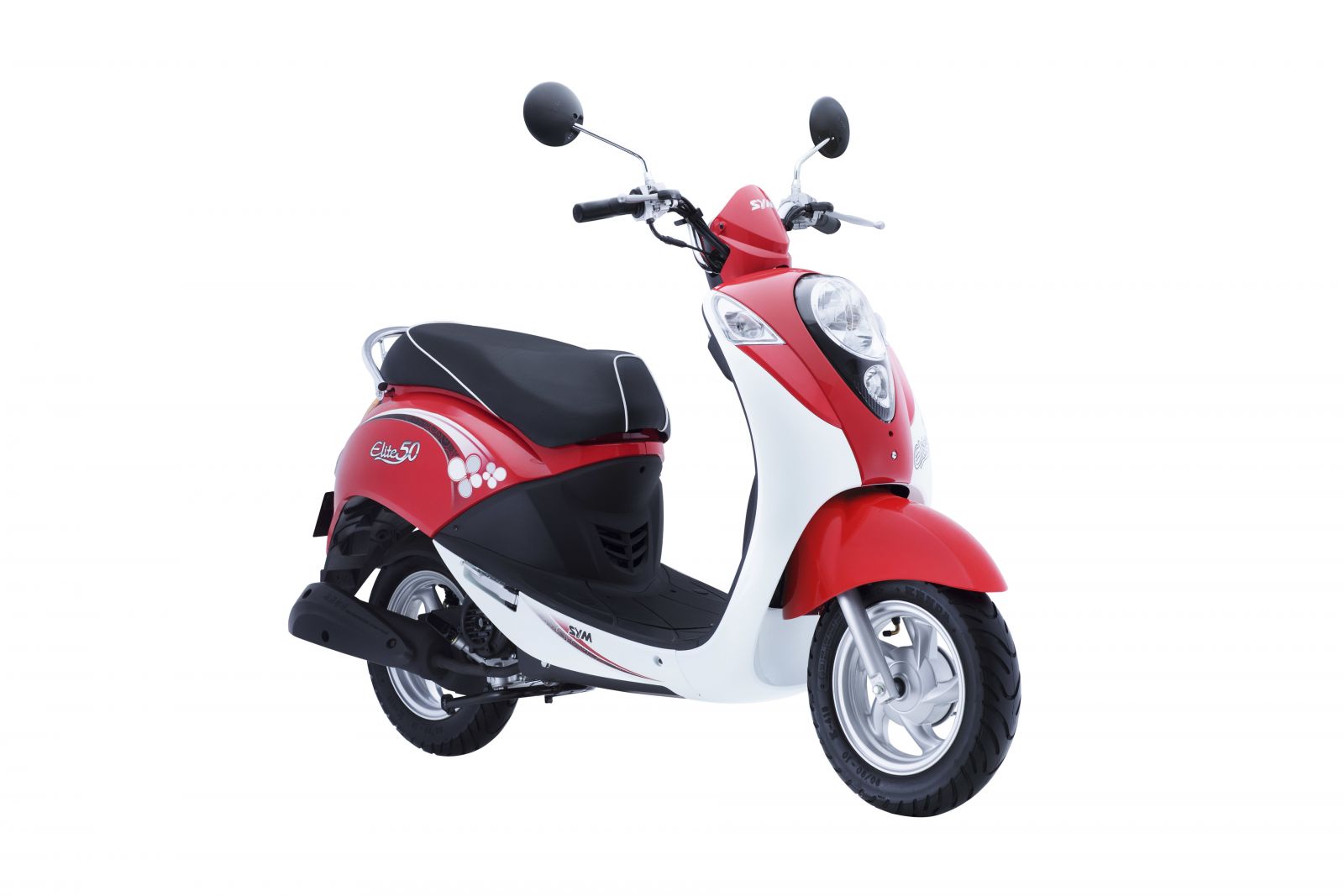 Elite 50cc được thiết kế với một kiểu dáng tròn cổ điển