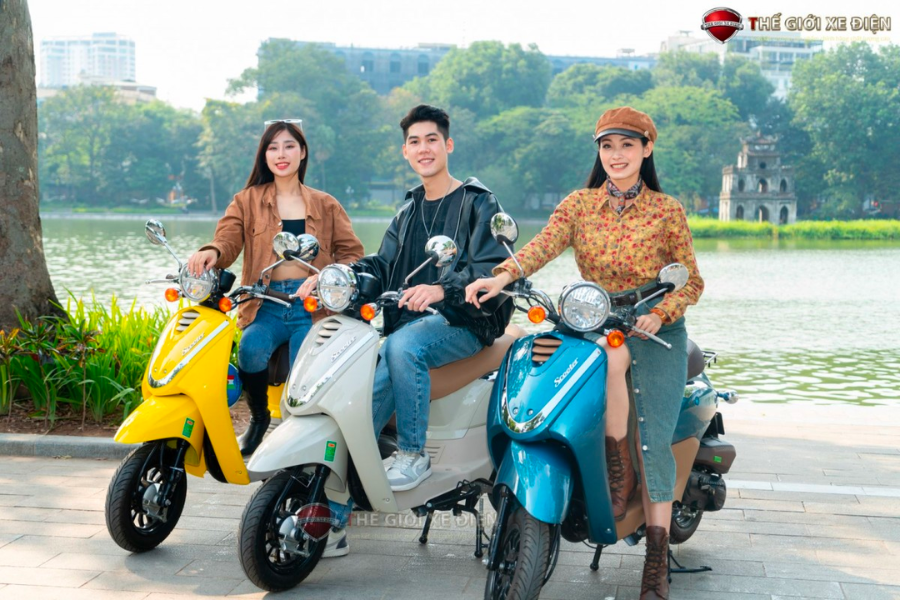 Thiết kế cổ điển của dòng xe Hyosung- xe máy 50cc cho học sinh nữ