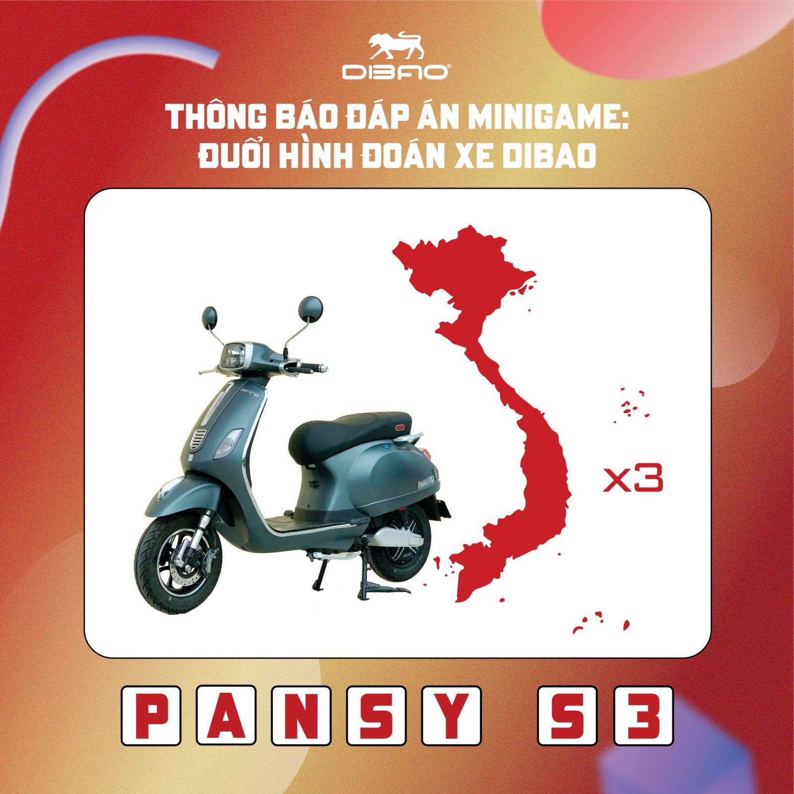 Xe máy điện Vespa DIbao Pansy S3