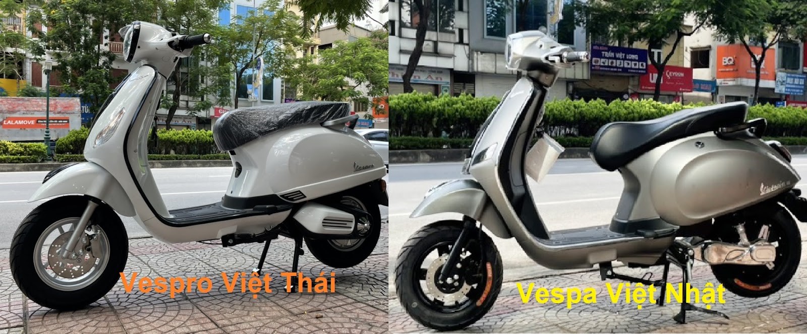 xe máy điện Vespa Victoria Việt Nhật và Vespro Việt Thái