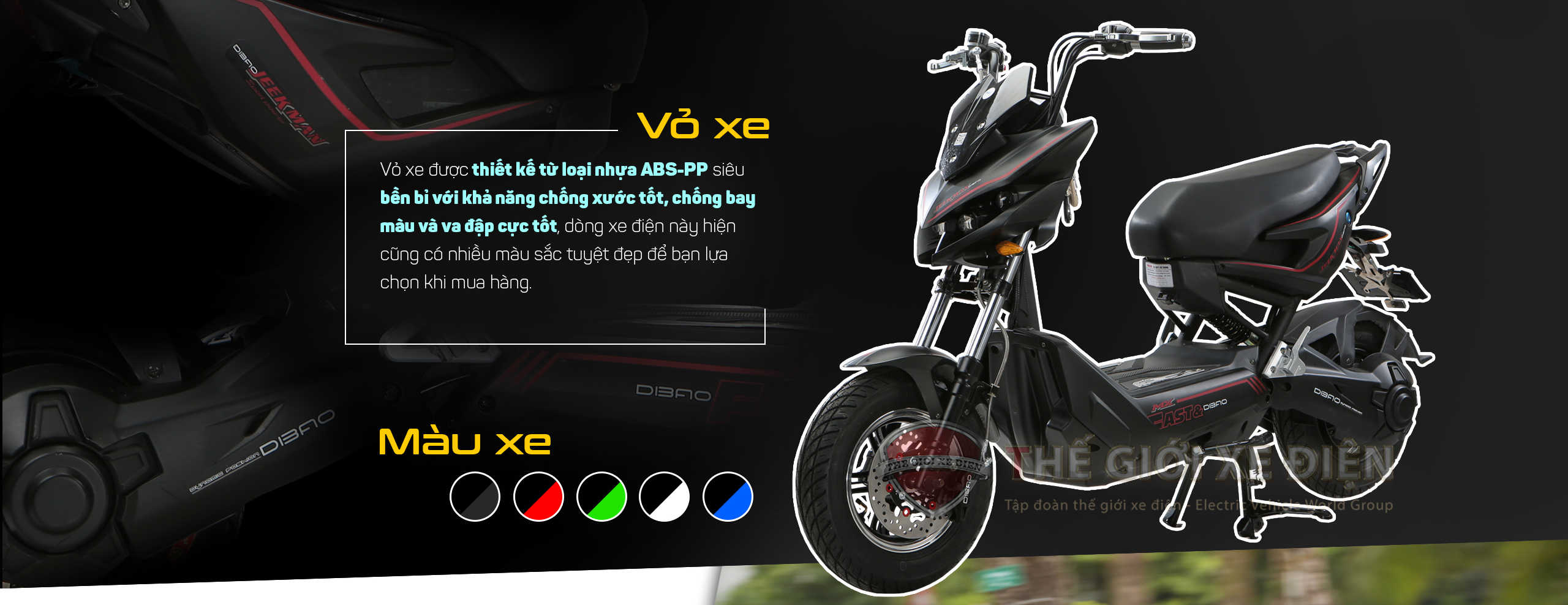 xe điện jeek man dibao phanh đĩa