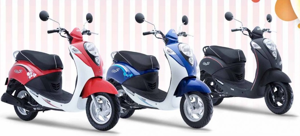 Xe Ga 50cc Elite SYM Đen Mờ/Đỏ Mận | Cam Kết Chính Hãng Chất Lượng Cao