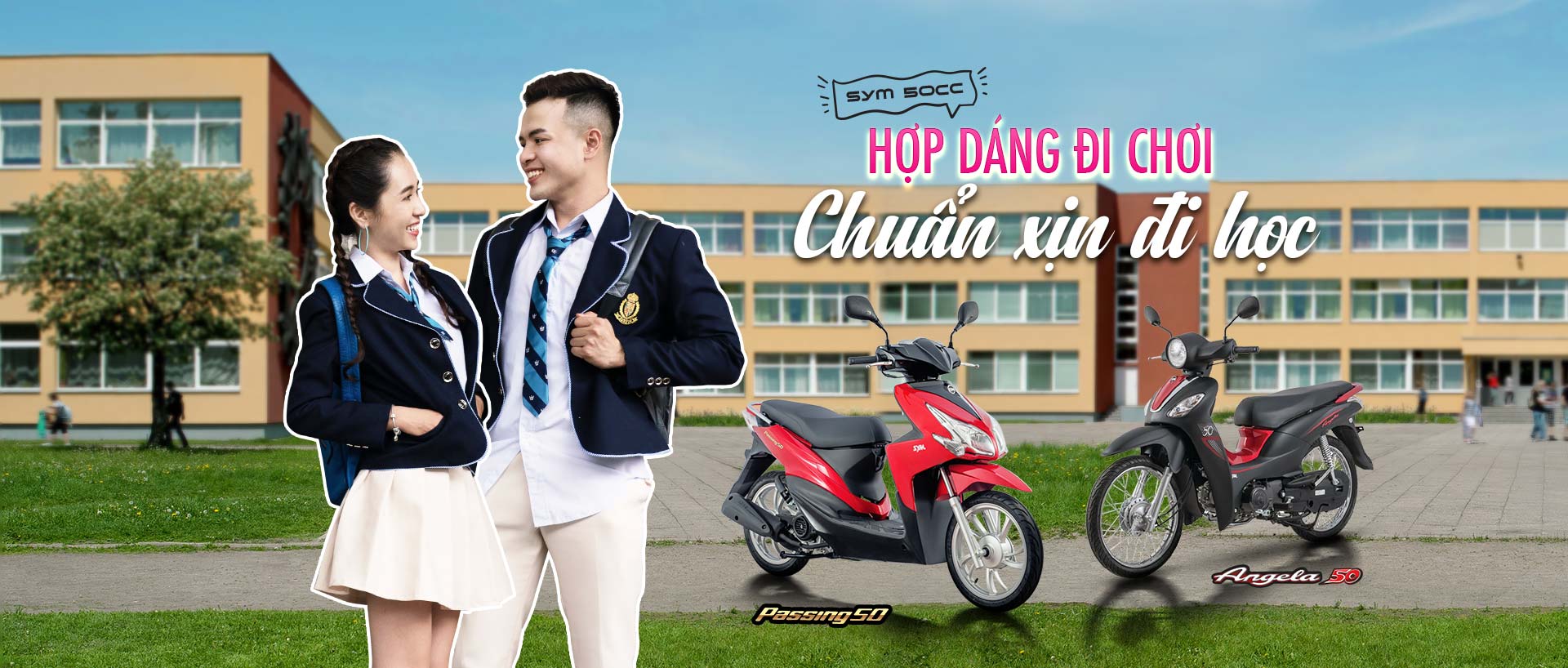 Xe Máy 50cc SYM Angela Sơn Mờ Cao Cấp Chính Hãng | Thế Giới Xe Điện