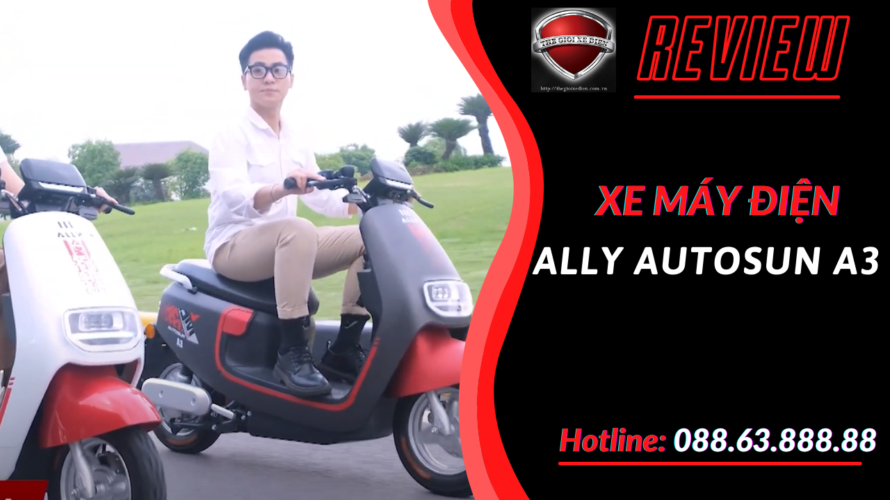 Xe Máy Điện ALLY Autosun A3 - Thiết Kế Nhỏ Gọn Thời Trang | Thế Giới Xe Điện