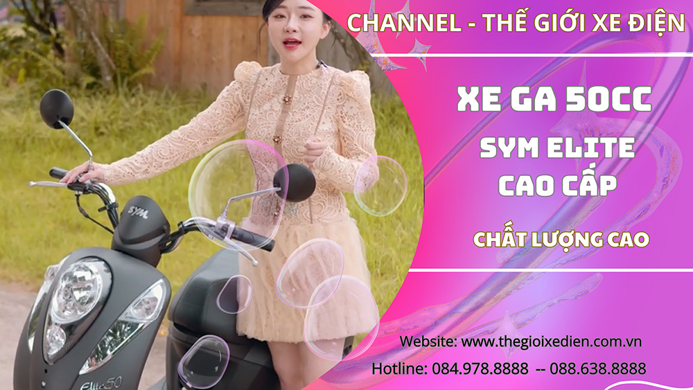 Xe Ga 50cc SYM Elite Thanh Lịch Nhỏ Gọn Dành Cho Học Sinh
