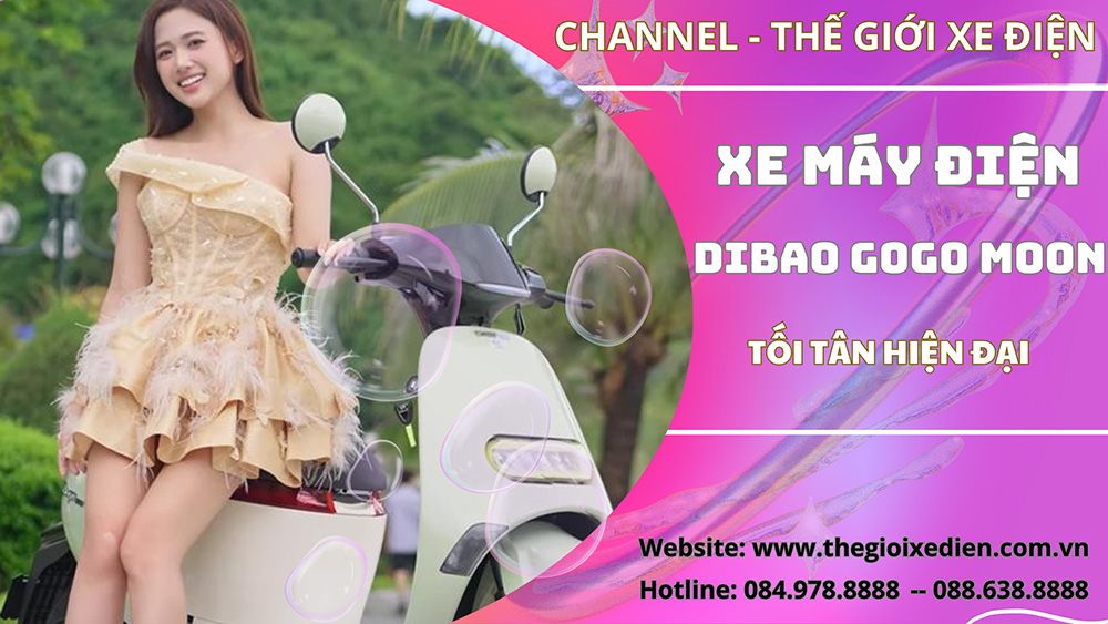 Xe Máy Điện Dibao Gogo Moon Đời Mới Nhất 2024 - 2 Phanh Đĩa