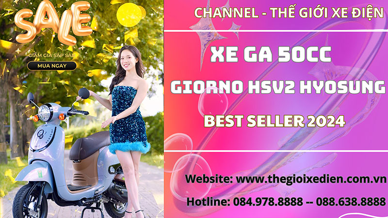 [Giới Thiệu Xe] Xe Ga 50cc Giorno HSV2 Hyosung Best Seller 2024