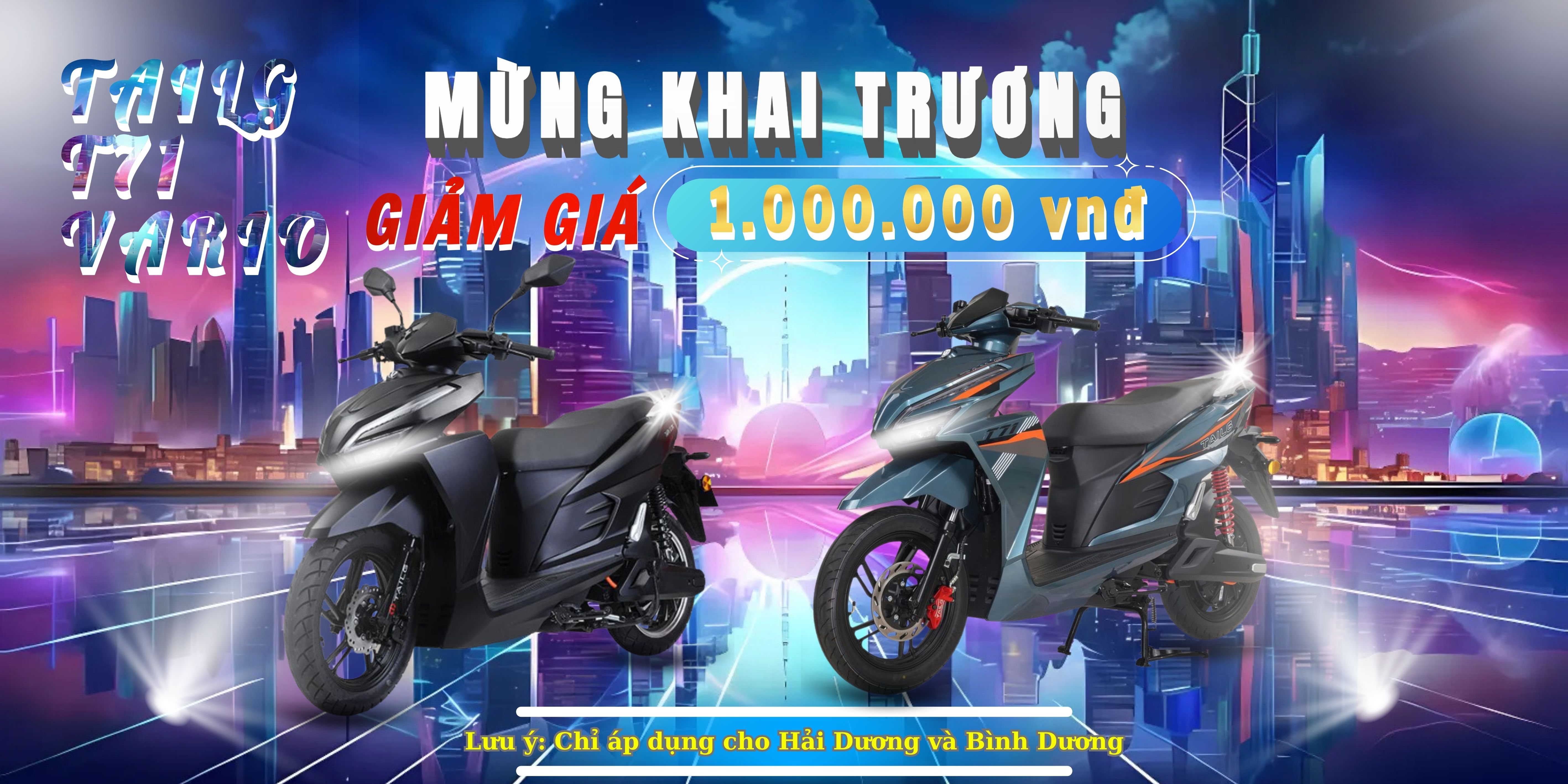 Xe Máy Điện Tailg T71 Vario 8 Acquy 23A 150km/1 lần sạc