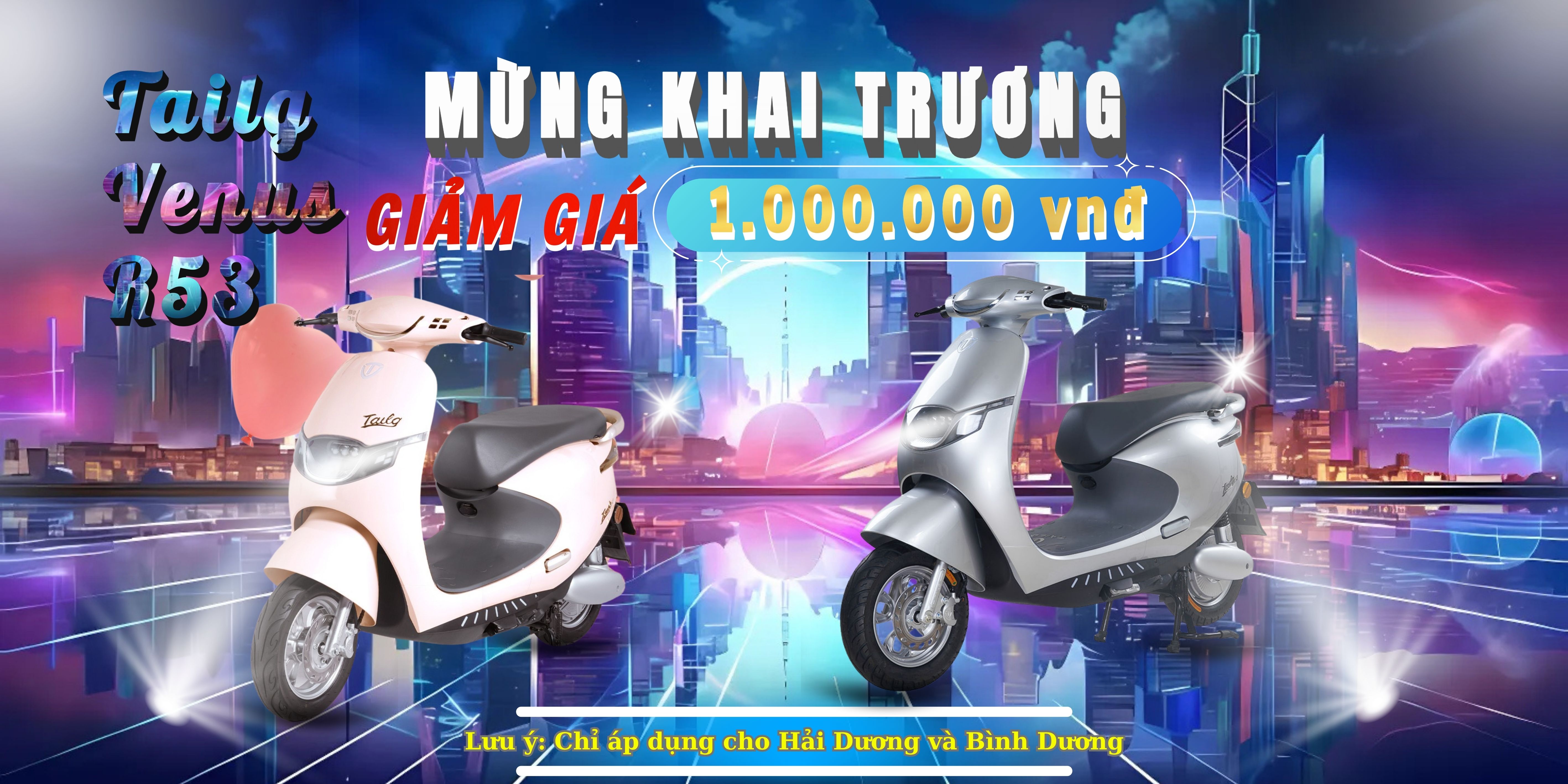 Xe Máy Điện Tailg Venus R53 6 Ắc Quy 23A 100km/1 Lần Sạc