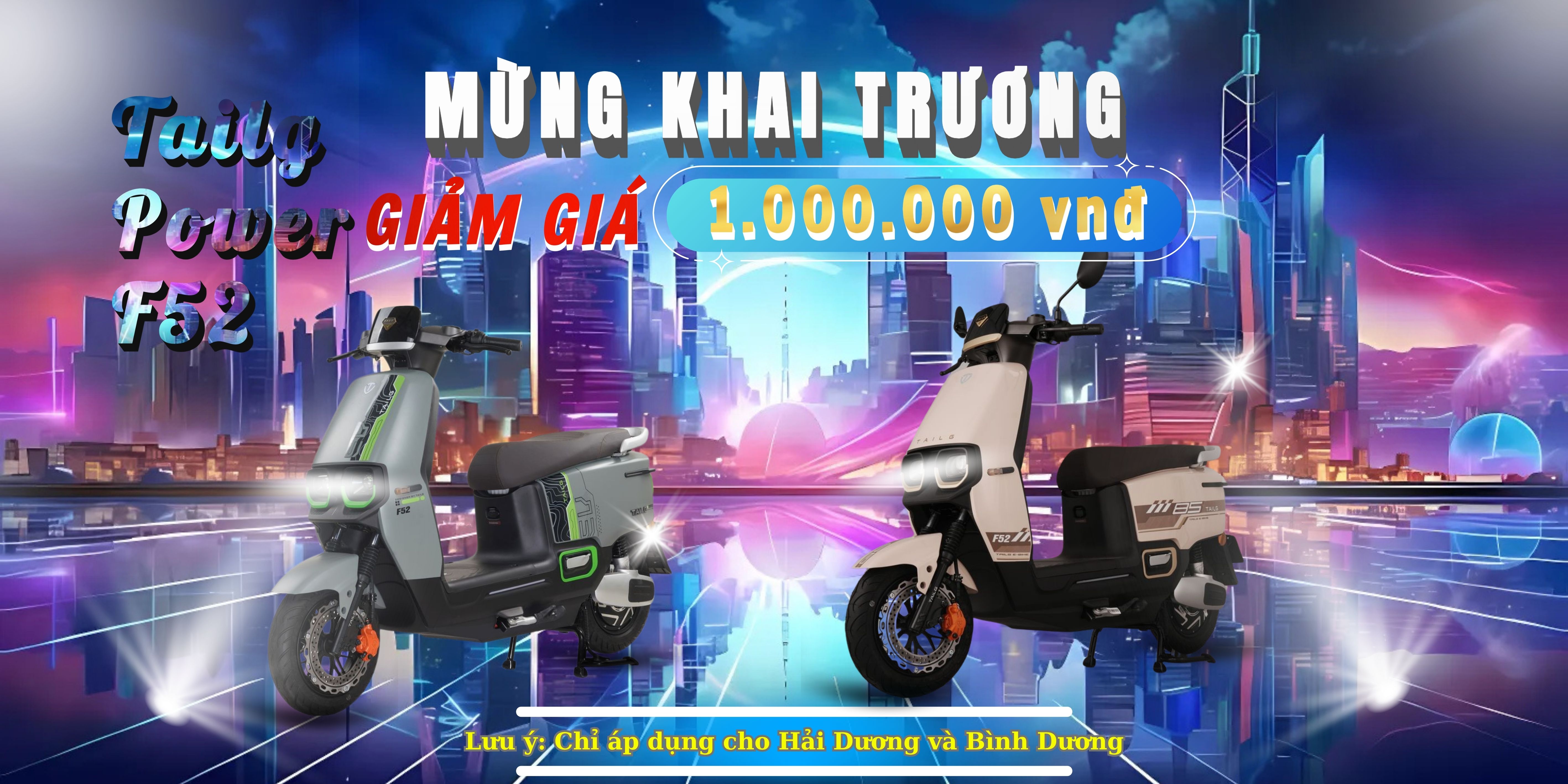 Xe Máy Điện Tailg Power F52 6 bình 22.3Ah 100km/1 Lần Sạc