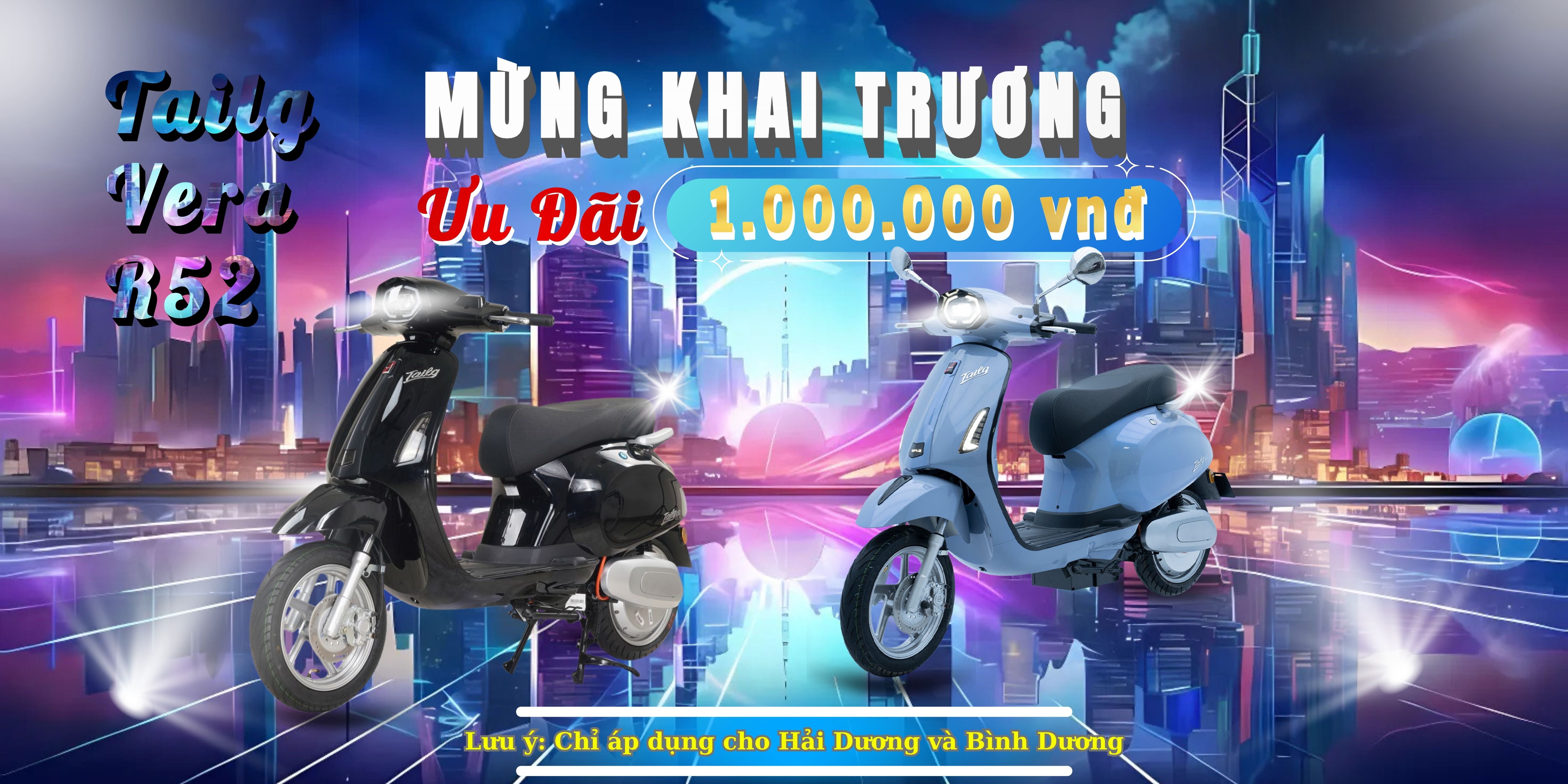 Xe Máy Điện Tailg Vera R52 80Km/1 Lần Sạc