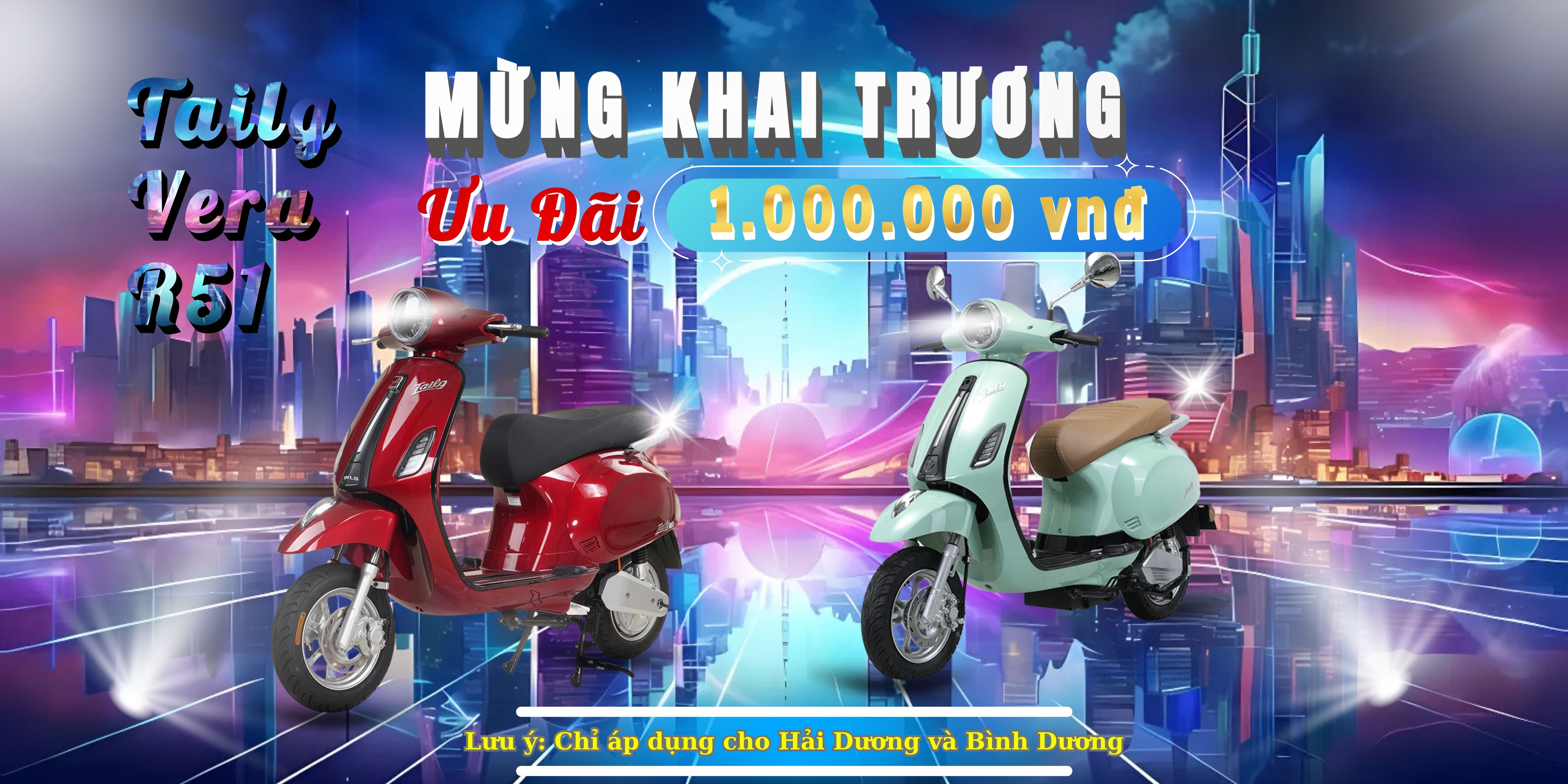 Xe Máy Điện Tailg Vera R51 80Km/1 Lần Sạc