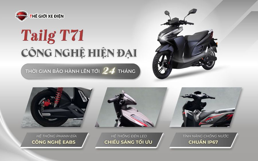 Xe Máy Điện Tailg T71 Vario 8 Acquy 23A