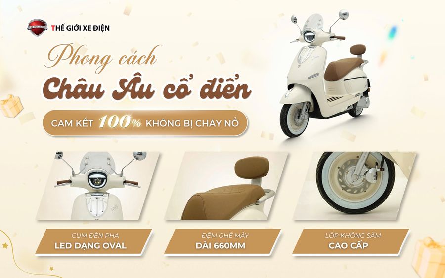 Xe Máy Điện Tailg Queen R71 - 6 Bình 23Ah 100Km/1 Lần Sạc
