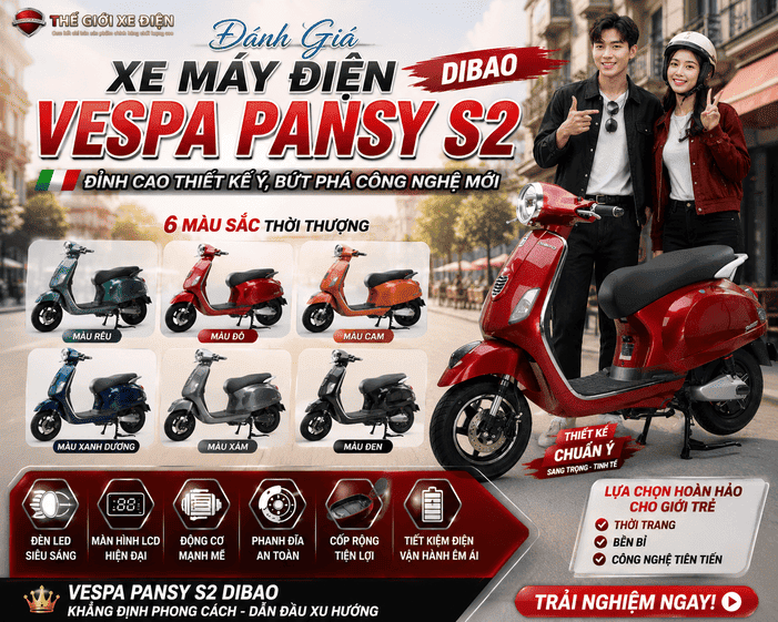 Xe Máy Điện Pansy S2 Dibao