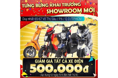 Thế Giới Xe Điện tưng bừng khai trương khuyến mãi giảm ngay 500.000 vnđ