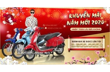 Khuyến mãi năm mới 2020 - giảm giá tất cả xe máy 50 phân khối lên tới 3.500.000 đồng