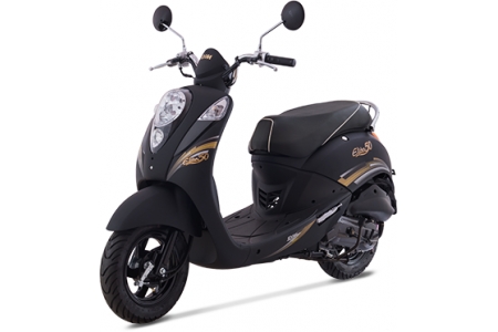 Xe Ga 50cc Elite SYM Đen Mờ/Đỏ Mận